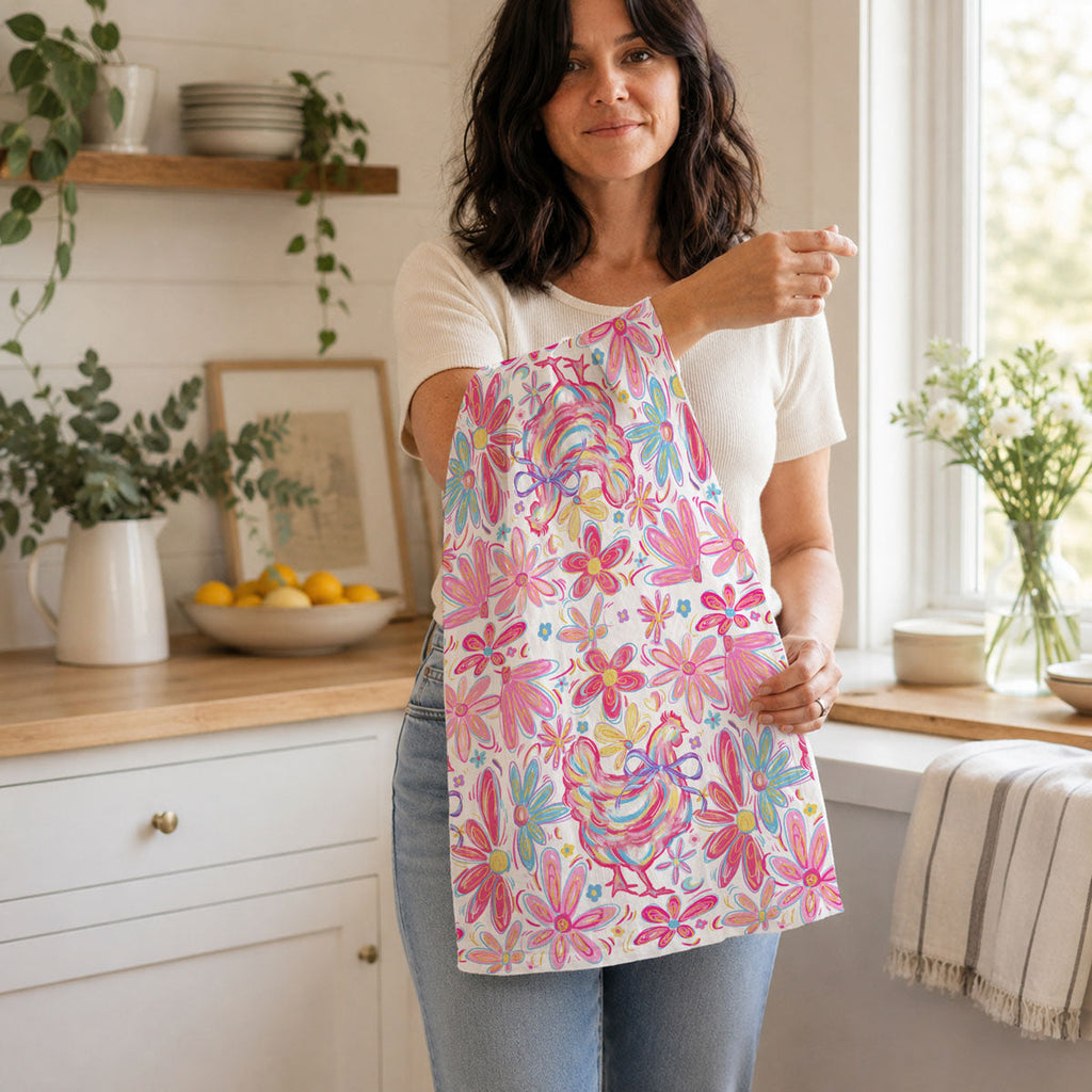 Floral Boho Chicken Towel