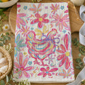Floral Boho Chicken Towel