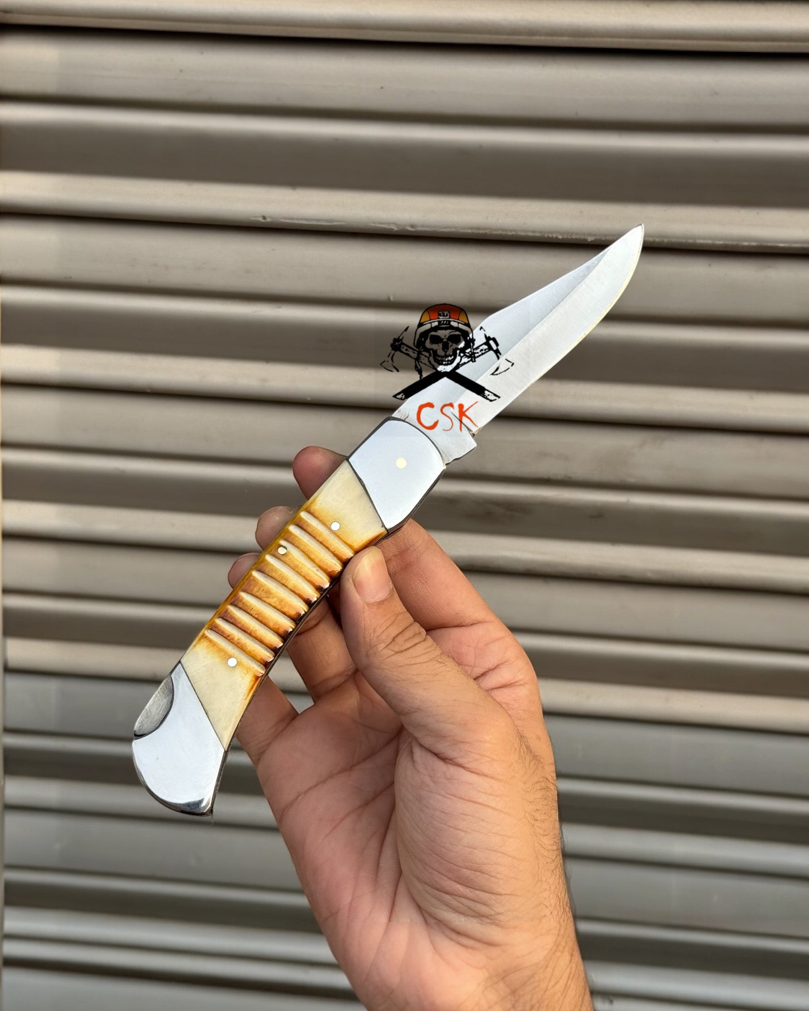 Bone Folding Pocket Knife Handcrafted Lockback Blade Best Gift For Groomsmen - PhishStones Products