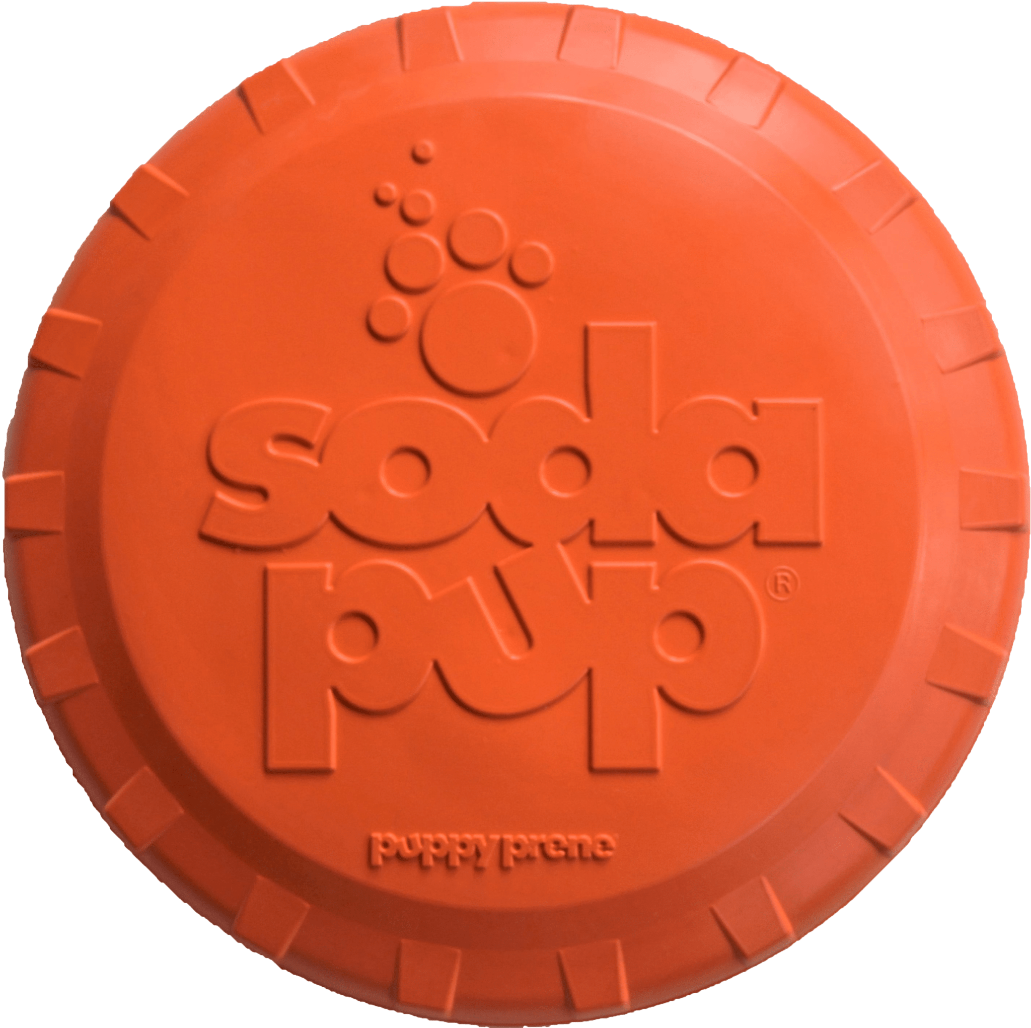 Bottle Top Flyer Rubber Frisbee for Dogs | Orange | Vet Approved | USA Made - PhishStones Products