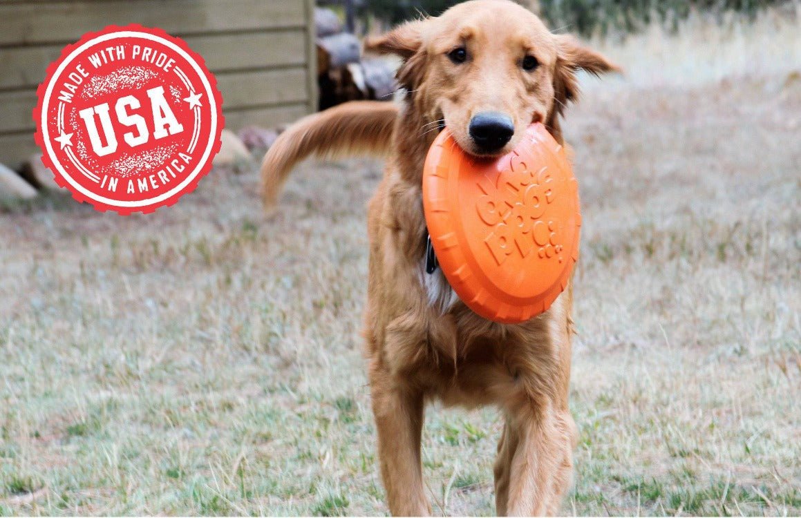 Bottle Top Flyer Rubber Frisbee for Dogs | Orange | Vet Approved | USA Made - PhishStones Products
