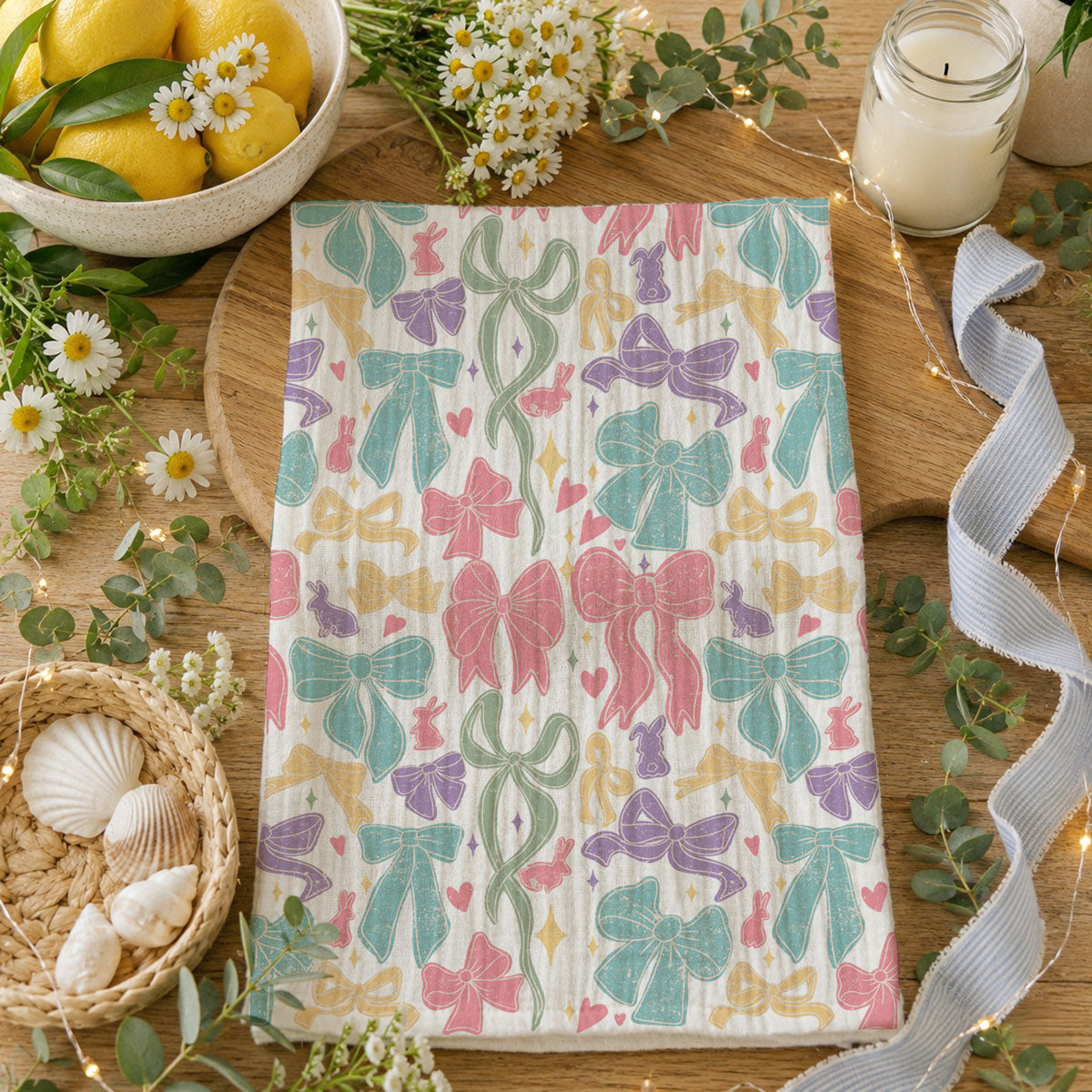 Bow Pastels Towel