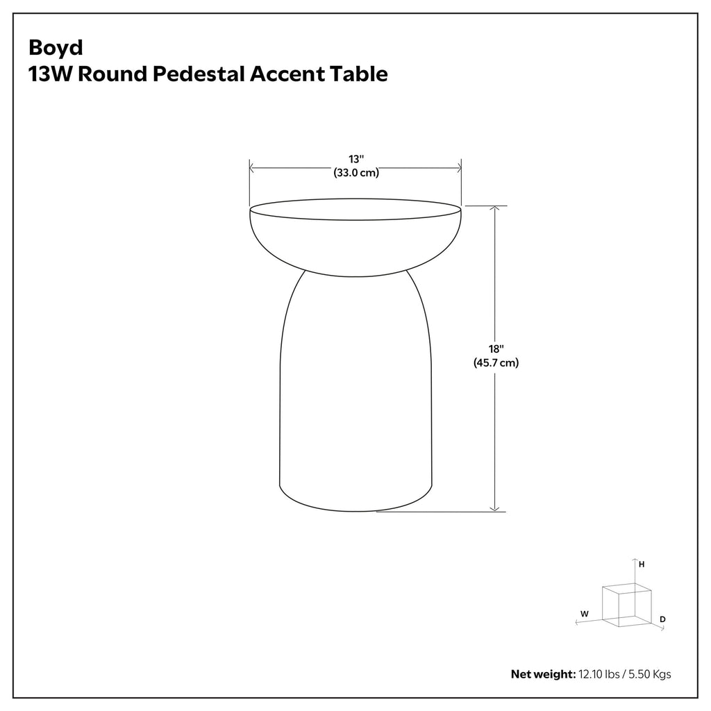 Boyd - Accent Table - White Wash - PhishStones Products