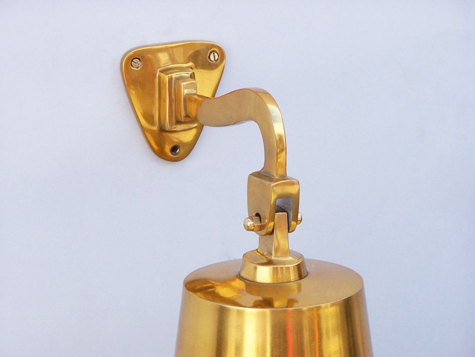 Brass Plated Hanging Ship's Bell 11""