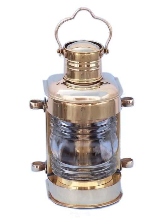 Solid Brass Masthead Electric Lamp 14""