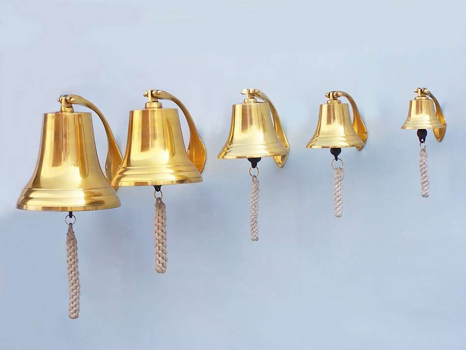 Brass Plated Hanging Harbor Bell 4""