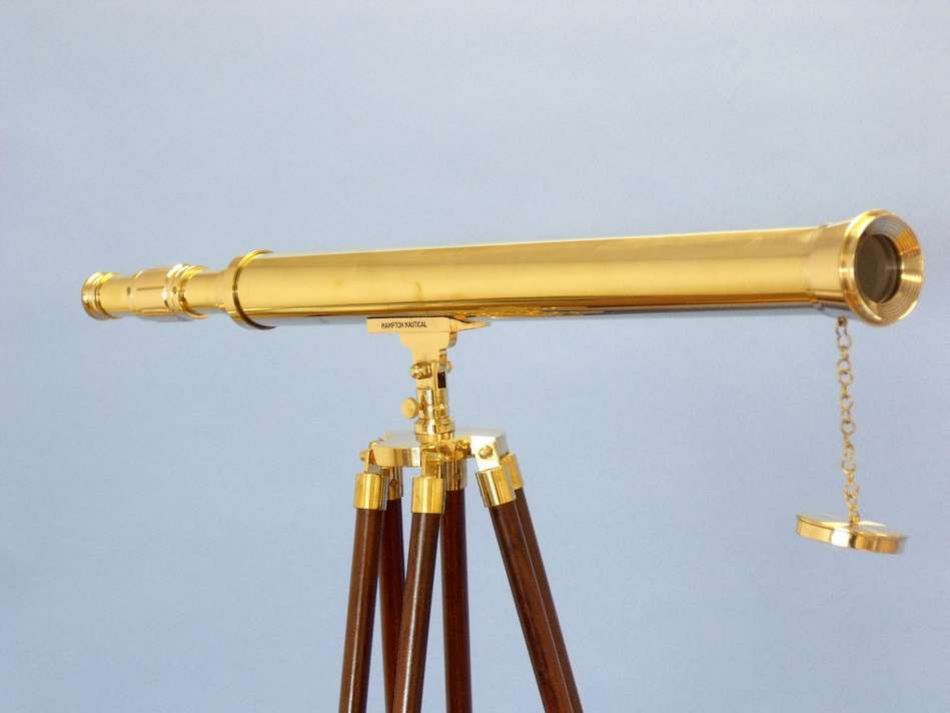 Floor Standing Brass Harbor Master Telescope 60""