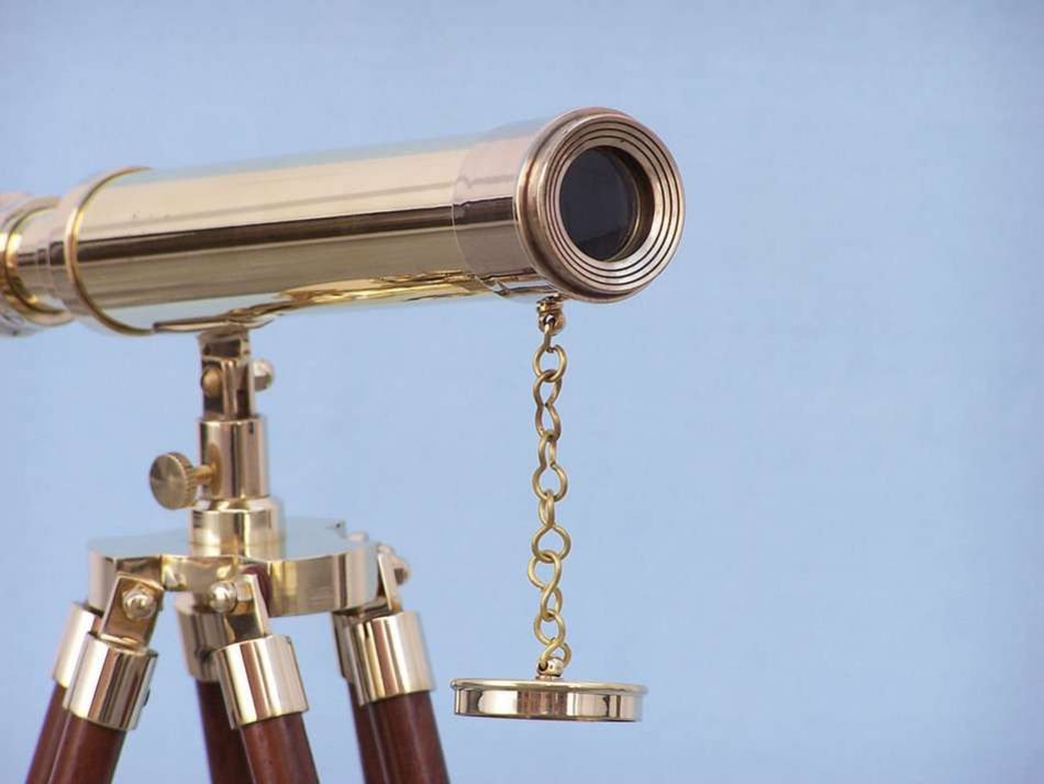 Floor Standing Brass Harbor Master Telescope 30""