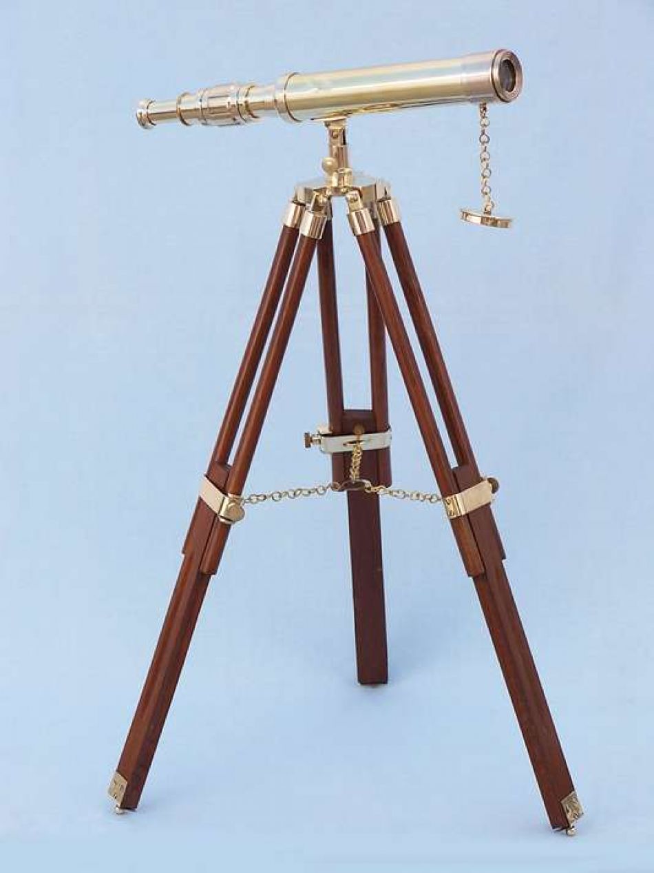 Floor Standing Brass Harbor Master Telescope 30""
