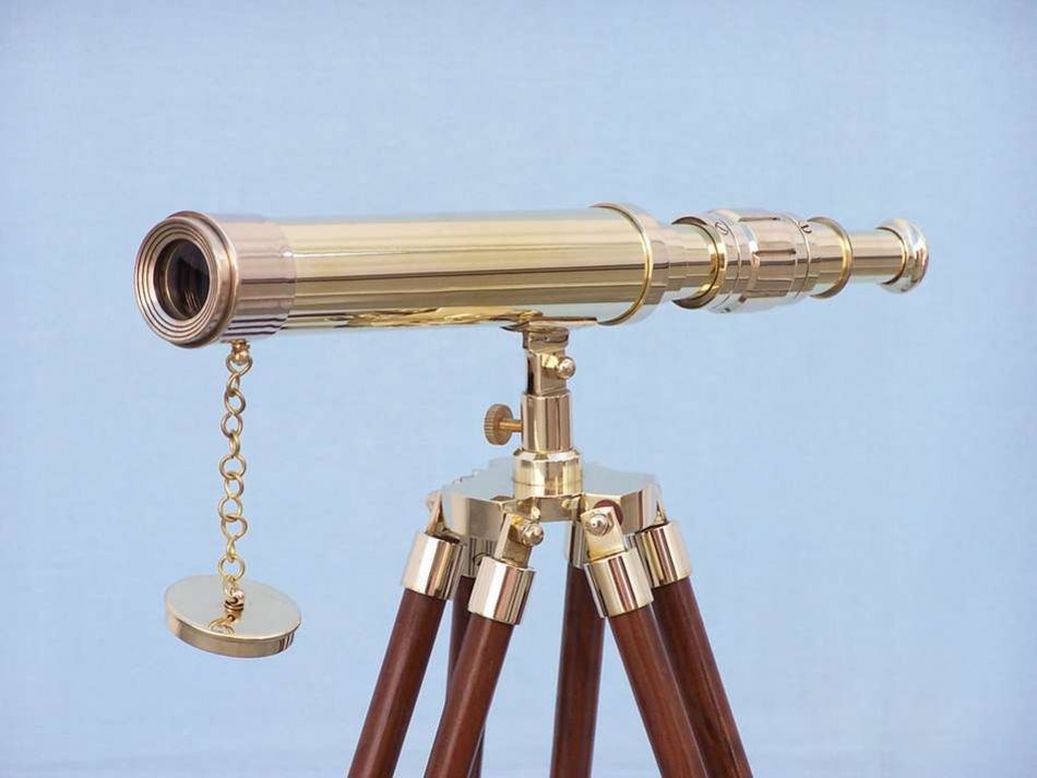 Floor Standing Brass Harbor Master Telescope 30""