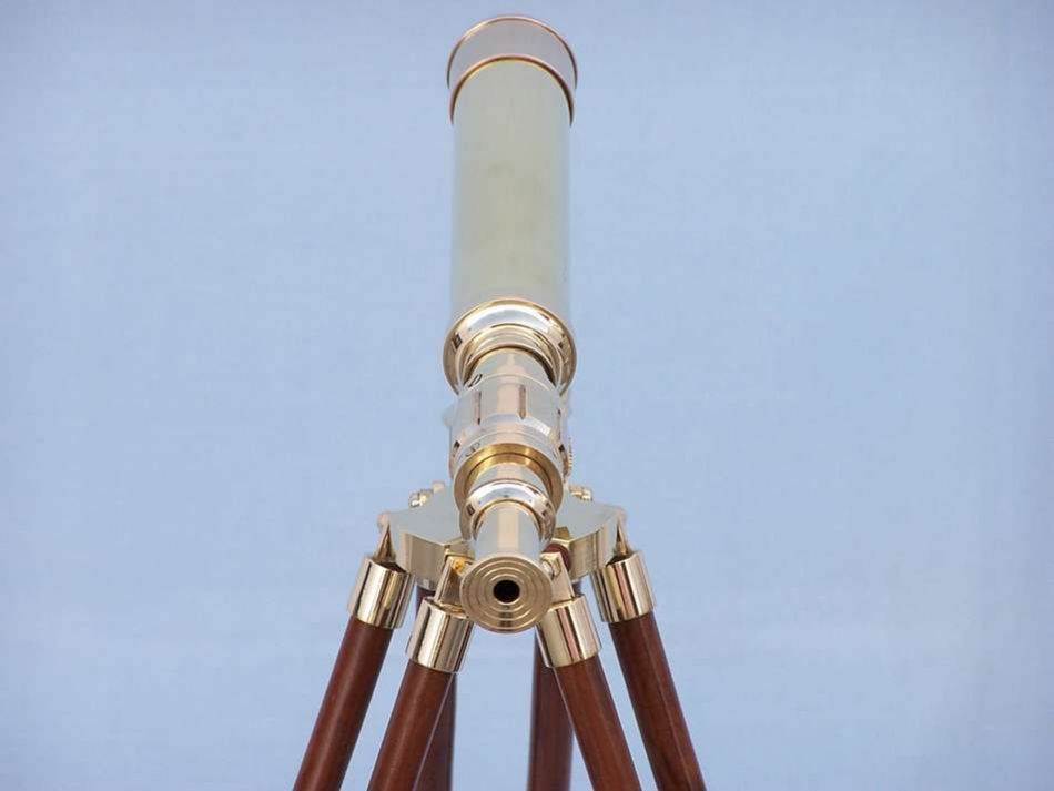 Floor Standing Brass Harbor Master Telescope 30""