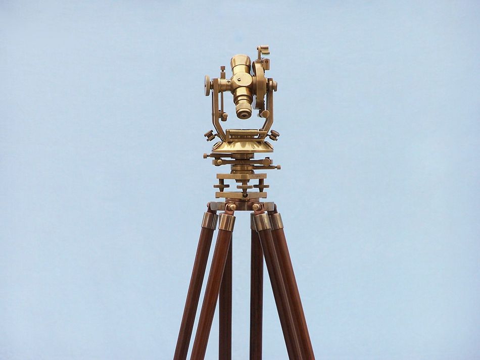 Floor Standing Brass Theodolite 62""