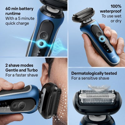 Braun Series 6 - 6172cc Rechargeable Wet & Dry Shaver + Smart Care Center - New - PhishStones Products