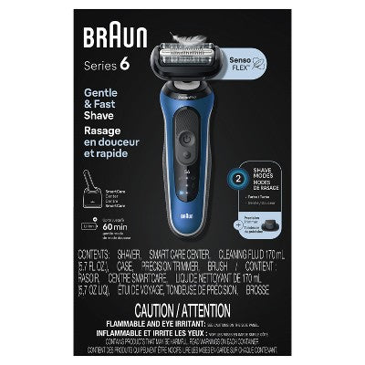 Braun Series 6 - 6172cc Rechargeable Wet & Dry Shaver + Smart Care Center - New - PhishStones Products