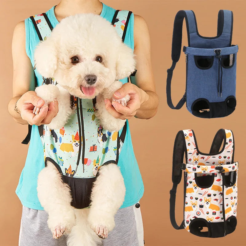 Breathable Camouflage Mesh Dog Carrier Backpack — Adjustable Pet Backpack for Small Dogs up to 22 lb (10 kg) - PhishStones Products