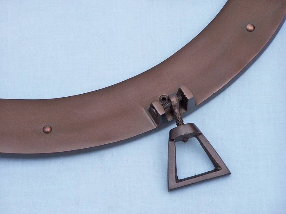 Bronzed Deluxe Class Porthole Clock 24""