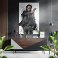 Ink Splash Suited Gunman Brushed Aluminium Dibond Wall Art