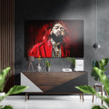 Red Jacket Gold Chains Rapper Brushed Aluminium Dibond Wall Art