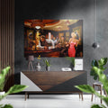 Vintage Bar Red Dress Brushed Aluminium Dibond Wall Art