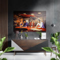 Retro Diner Red Convertible Brushed Aluminium Dibond Wall Art