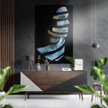 Blue Sliced Ribbon Face Brushed Aluminium Dibond Wall Art
