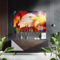 Fiery Rainbow Cloud Eagle Brushed Aluminum Dibond Wall Art