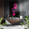 Hot Pink Broken Face Silhouette Brushed Aluminium Dibond Wall Art
