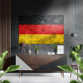Grunge Textured German Flag Brushed Aluminium Dibond Wall Art