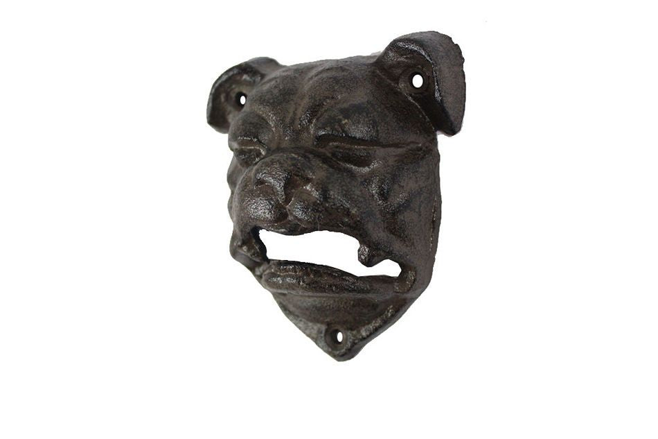 Cast Iron Bulldog Bottle Opener 4""