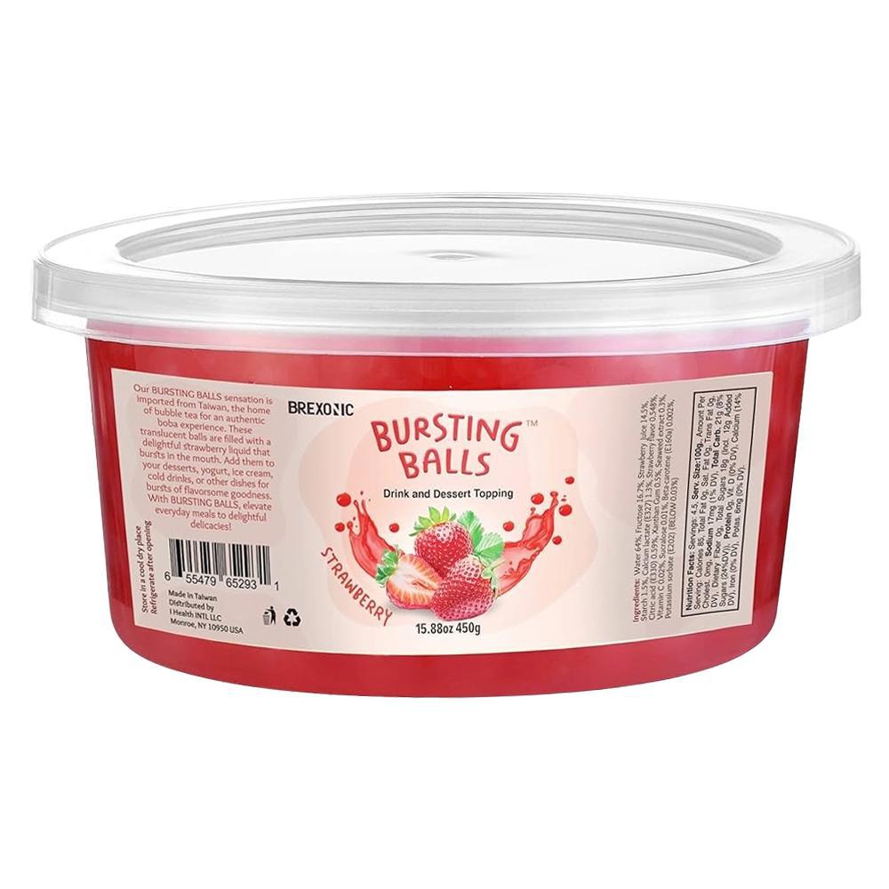 Syruvia - 'Bursting Balls: Strawberry' Flavored Popping Boba (1LB)