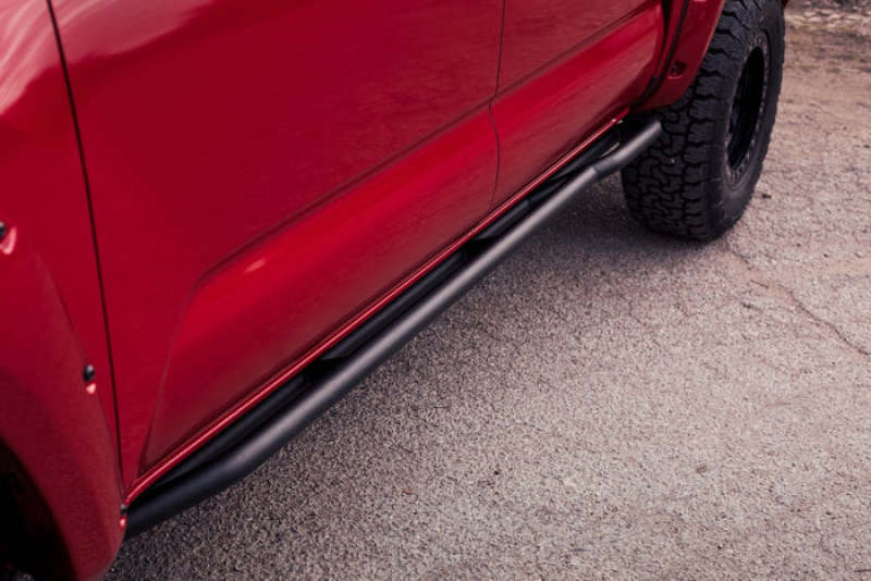 Body Armor 4x4 05-22 Toyota Tacoma Double Cab Short Bed Revo Rock Sliders - Black TC-4125