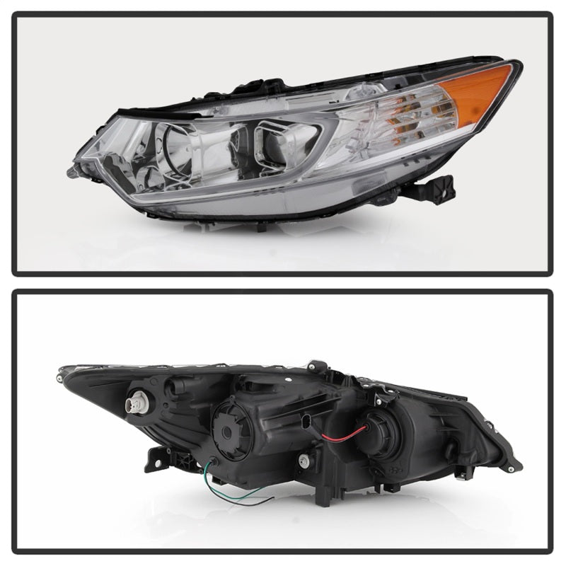 SPYDER xTune 09-14 Acura Projector Headlights - Light Bar DRL - Chrome (PRO-JH-ATSX09-LB-C) 9042225