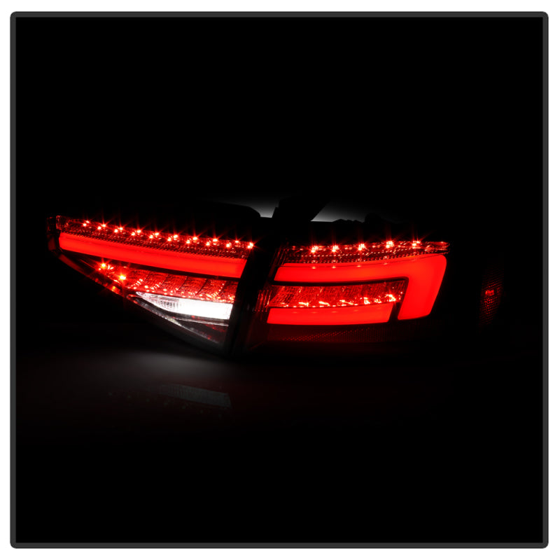 SPYDER 13-16 Audi A4 4DR LED Tail Lights LED Clear Reverse Lights - Black ALT-YD-AA413-SEQ-BK 5087171