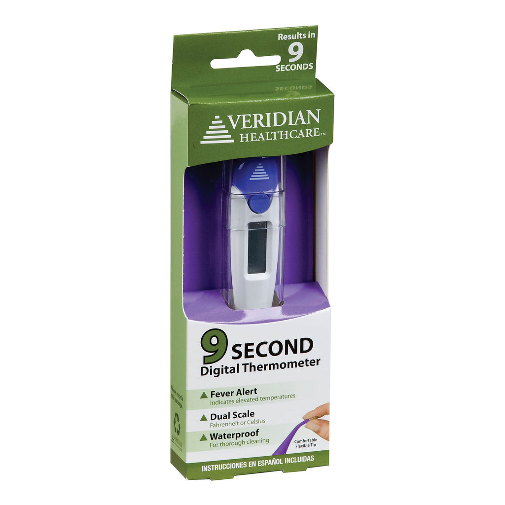 Veridian 9-Piece 9-Second FLEX-TIP Digital Thermometers with Display 08-359-9