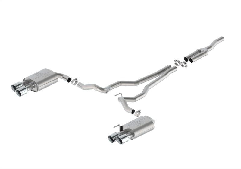 Ford Racing 2024 Mustang 2.3L Touring Non-Active Cat-Back Exhaust w/GT Valance - Chrome Tip M-5200-M2TCV