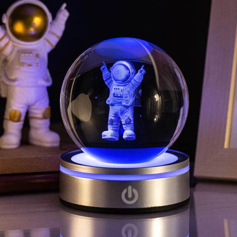3D Space LED Crystal Ball Lamp