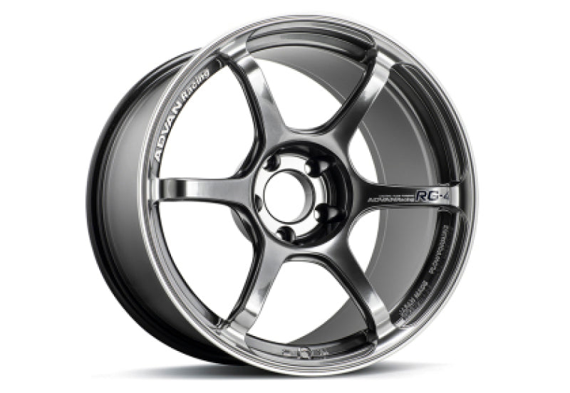 Advan RG-4 18x9.5 +38 5-120 Racing Hyper Black & Ring Wheel YA48J38WHBR