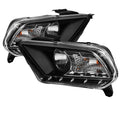 SPYDER Ford Mustang 10-12 (Non HID)DRL LED Crystal Headlights Black HD-YD-FM2010-DRL-BK 5042149