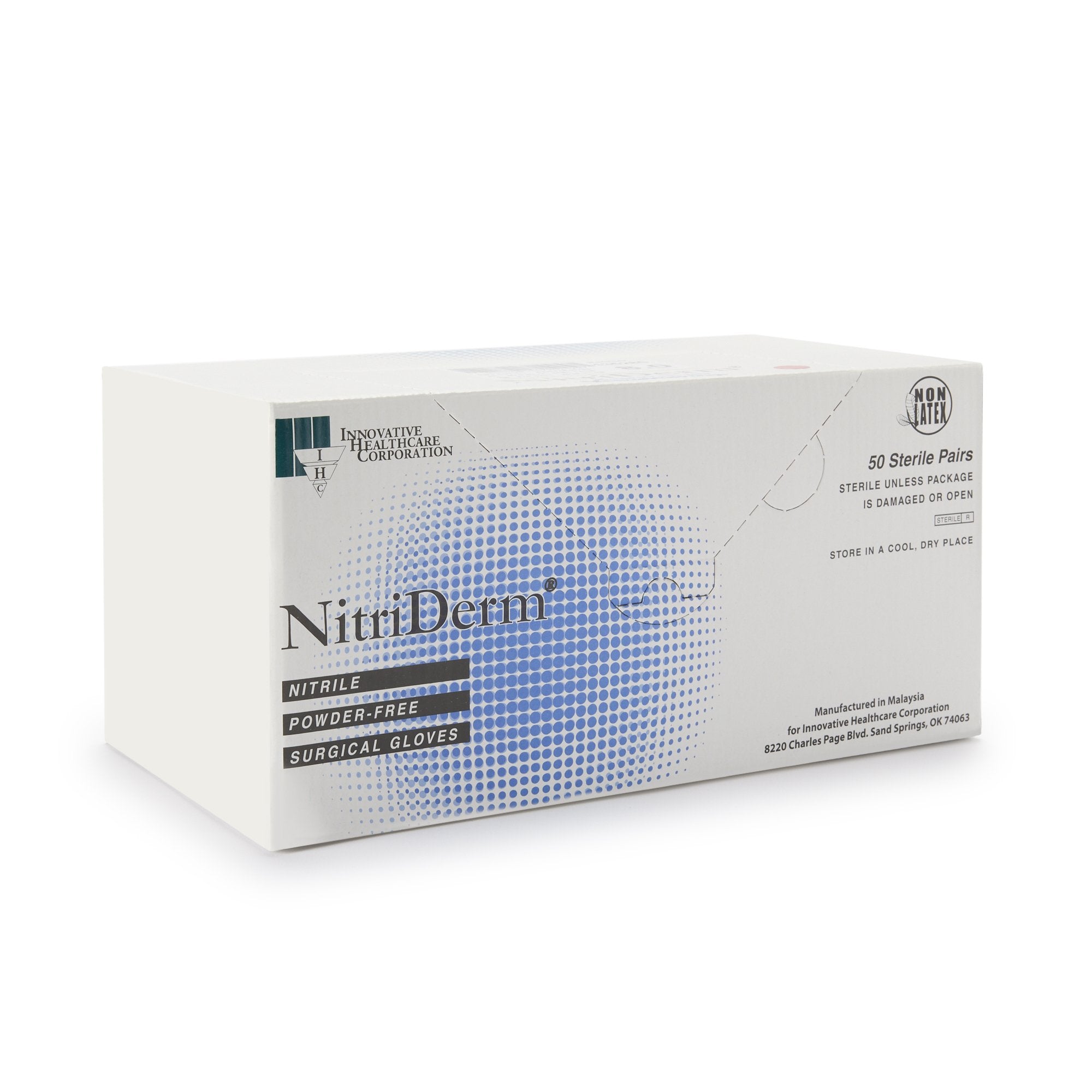 NitriDerm® Nitrile Surgical Glove, Size 8, White 135280