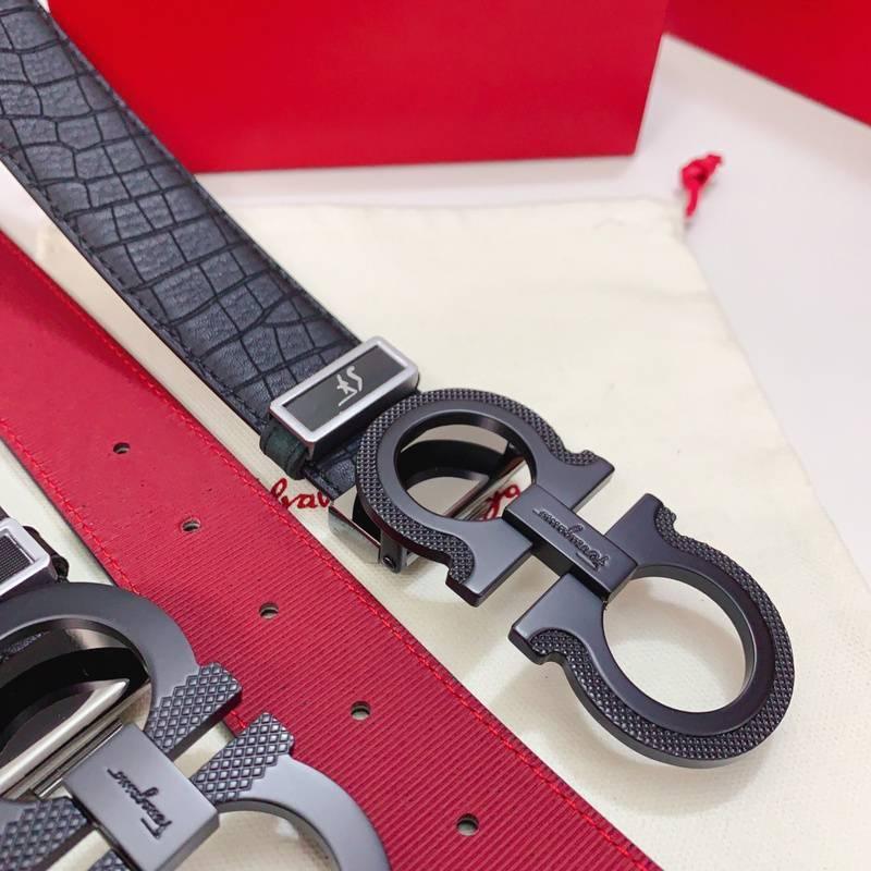 Salvatore Ferragamo Gancini Men's Belt 'Black'