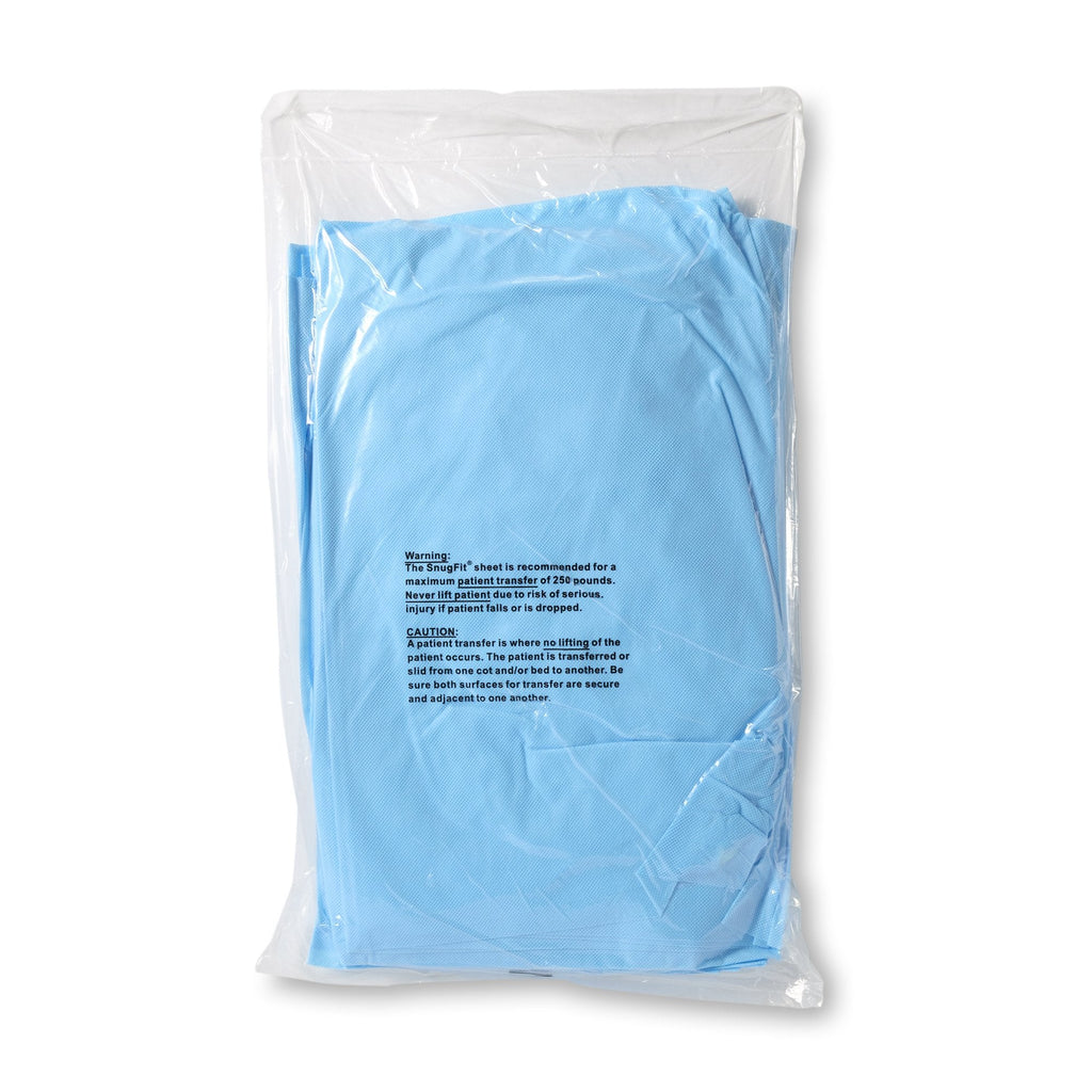 Snug-Fit® Blue Fitted Stretcher Sheet, 40 x 89 Inch 49896