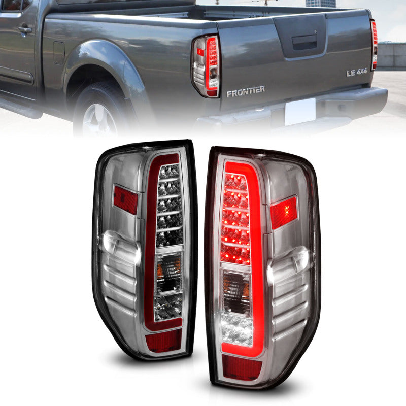 ANZO 2005-2021 Nissan Frontier LED Taillights Chrome Housing/Clear Lens 311445