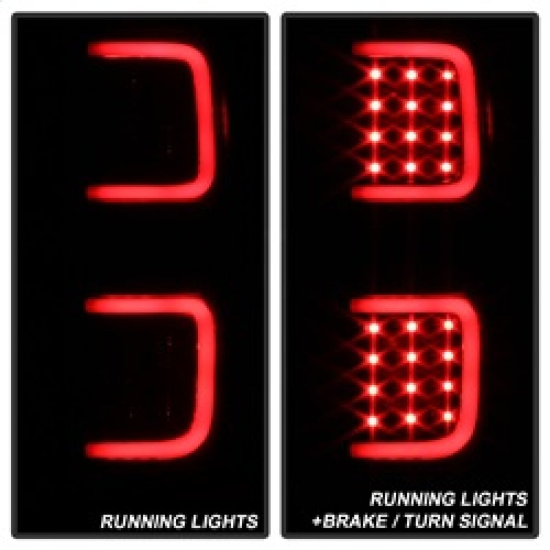 SPYDER xTune Ford F150 09-14 LED Tail Lights - Black ALT-ON-FF15009-LBLED-BSM 9038495