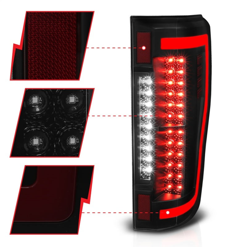 Anzo Ford F-250/350/450/550 Super Duty 17-18 L.E.D Tail Lights Smoke