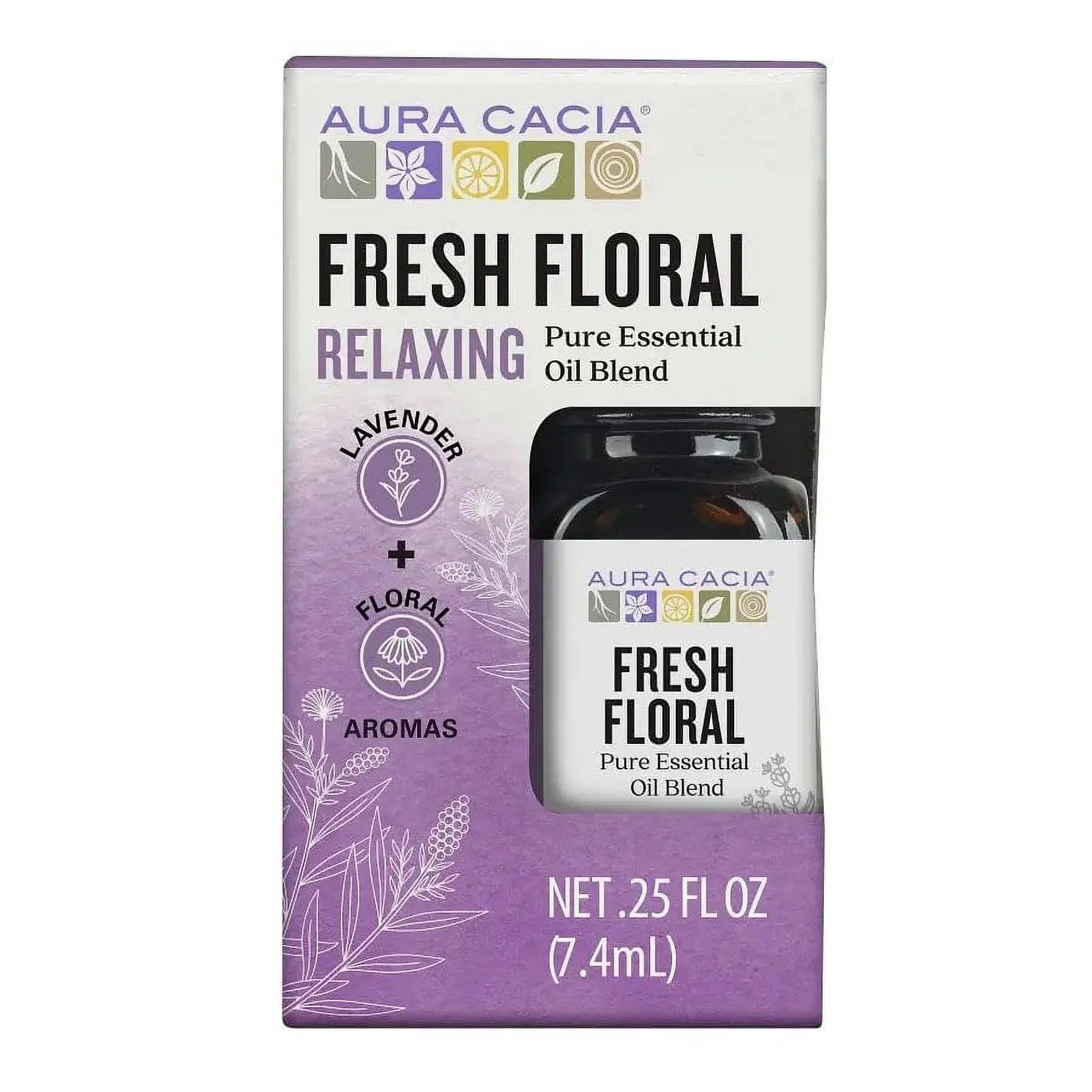 Aura Cacia - Fresh Floral Blend Oil, 0.25 fl oz - Aromatherapy Essential Oil