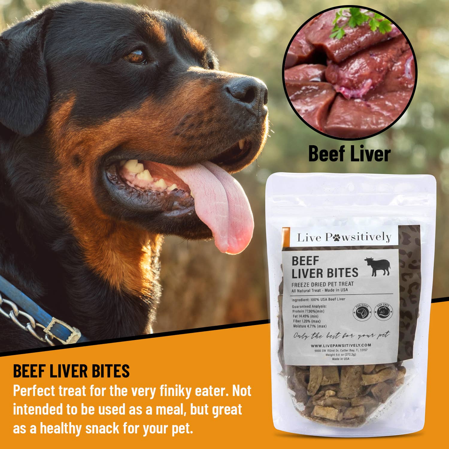 🐄❤️ Diced Freeze-Dried Beef Liver Dog Treats – Single-Ingredient High-Protein Reward