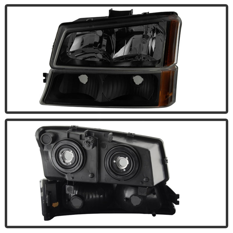 SPYDER Xtune Chevy Silverado 2500HD 03-06 Crystal Headlights w/ Bumper Lights HD-JH-CSIL03-AM-BSM-SET 9030253