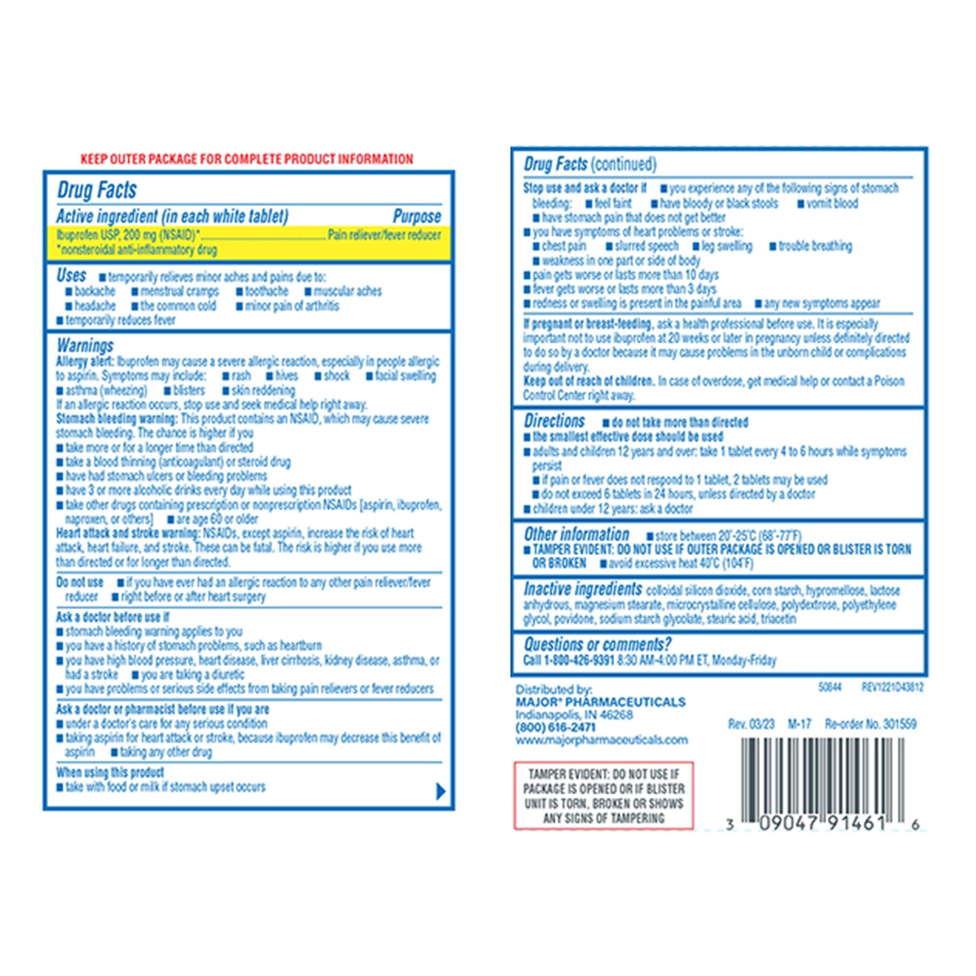 Major® Ibuprofen Pain Relief 00904791461