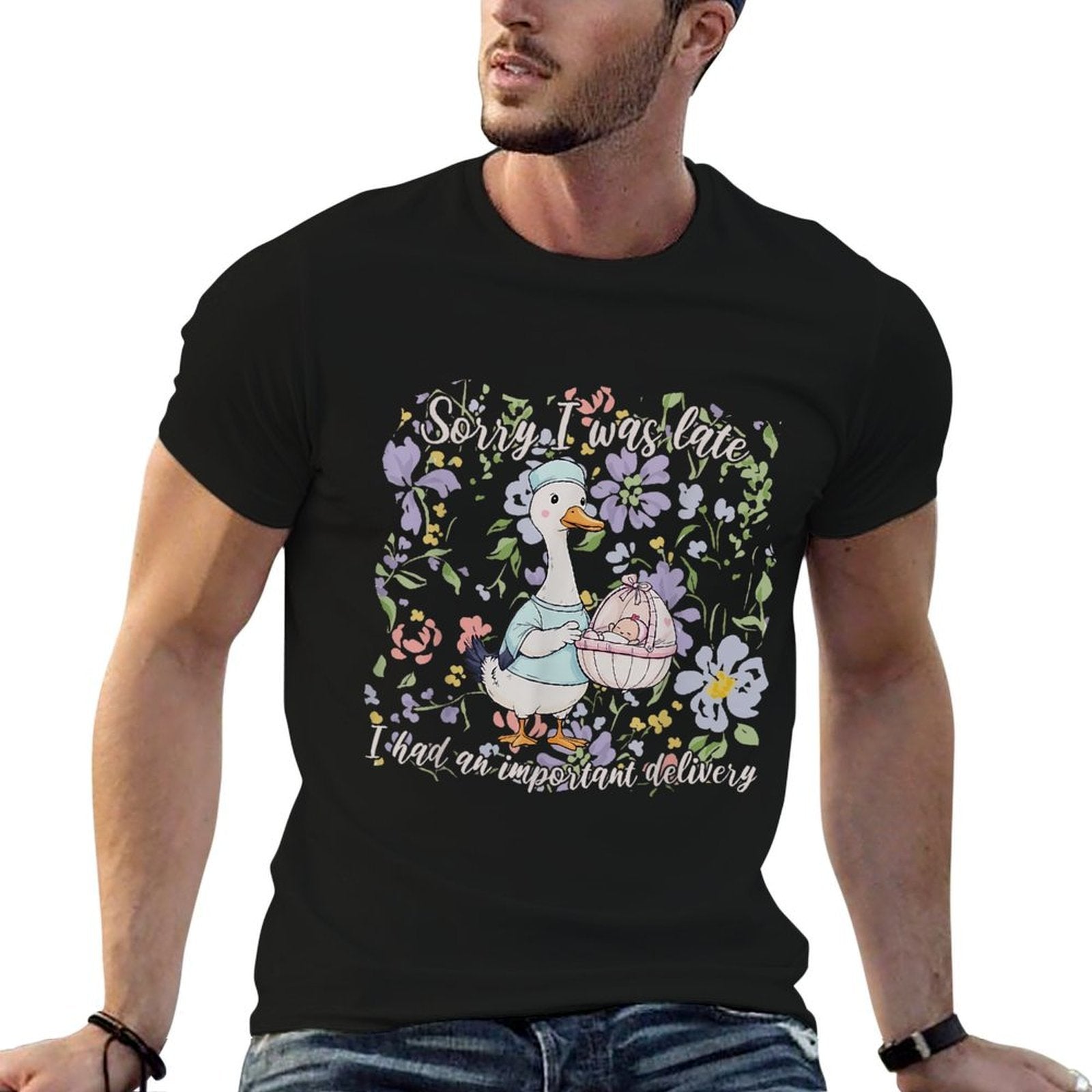 Mother Baby Nurse Silly Goose MBU NICU Postpartum Nursing  Slim-fit Cut T-Shirt