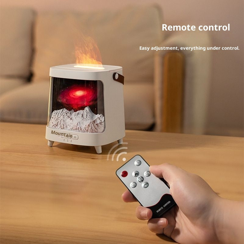 3D Starry Sky Flame Aromatherapy Machine Desktop Home Humidifier